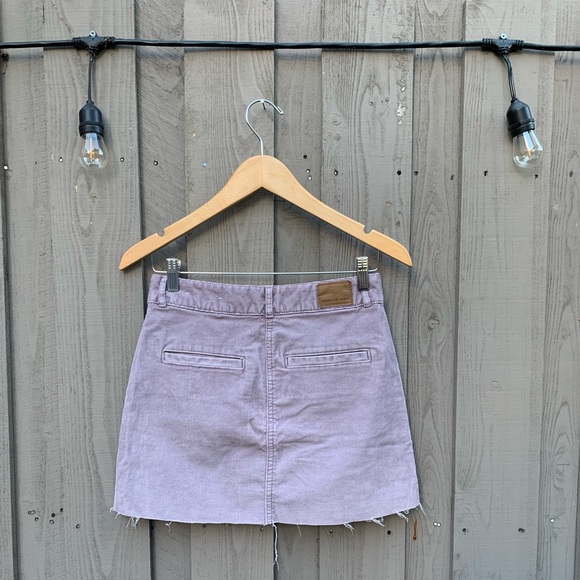 Lavender Corduroy High Rise A-line Skirt - Picture 2 of 5